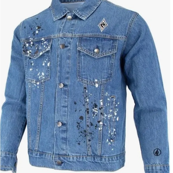 Denim Jacket Las Vegas Aces A'ja Wilson #22 Blue Size Small - Picture 1 of 3